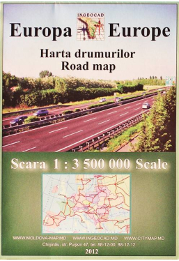Harta drumurilor Europa 1:3500000
