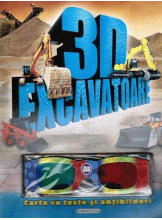 3D-Excavatoare: Carte cu teste si abtibilduri