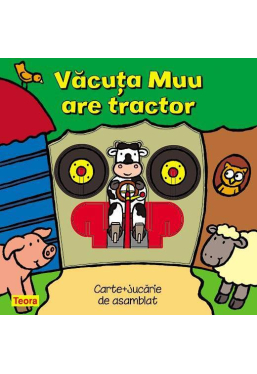 Vacuta Muu are tractor Carte+jucarie