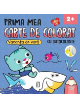 PRIMA MEA CARTE DE COLORAT CU AUTOCOLANTE. VACANTA DE VARA