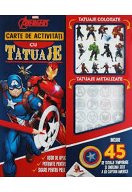 MARVEL. AVENGERS. Carte de activitati cu tatuaje