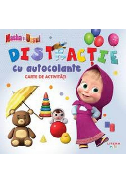 MASHA SI URSUL. Distractie cu autocolante. Carte de activitati