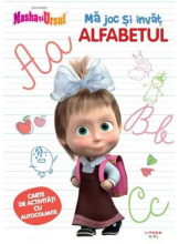 MASHA SI URSUL. MA JOC SI INVAT. ALFABETUL. Carte de activitati cu autocolante