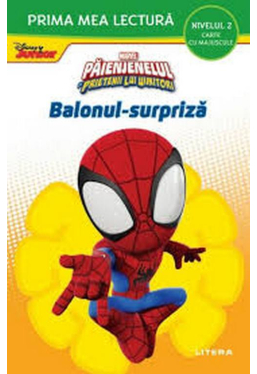 Prima mea lectura. DISNEY MARVEL. PAIENJENELUL SI PRIETENII LUI UIMITORI. BALONUL-SURPRIZA. Carte cu majuscule (nivelul 2)