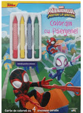 DISNEY MARVEL. PAIENJENELUL SI PRIETENII LUI UIMITORI. Carte de desenat cu 4 creioane cerate